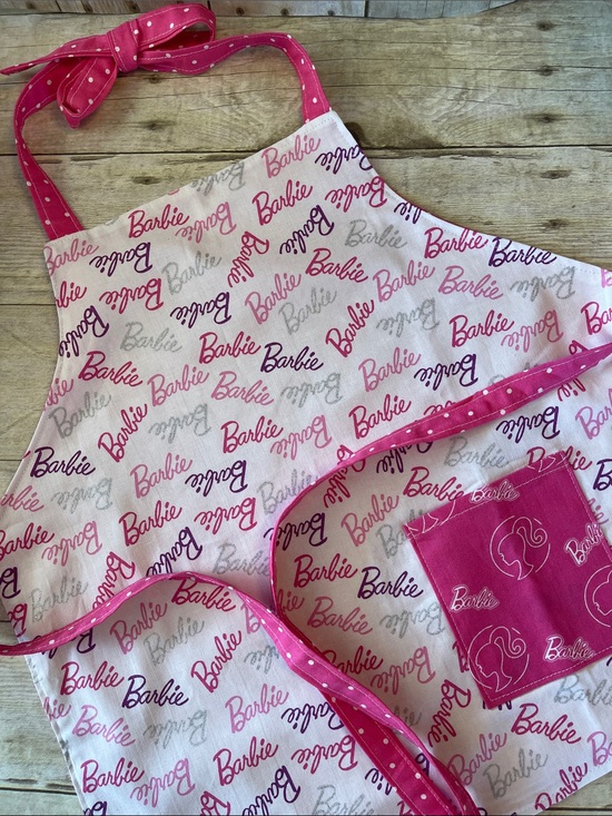 Hand Crafted Other - Kids Reversible Apron Cooking & Crafts Ages 3 - 7 Barbie